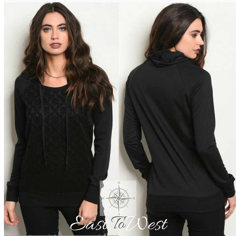 Black Damask Sweatshirt